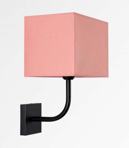 ABA 2 in brushed bronze with lampshade in Chinette rose (fabric from category 1)