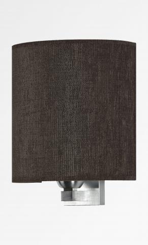 AMADA in brushed bronze with lampshade in Chinette ivoire (fabric from category 0)