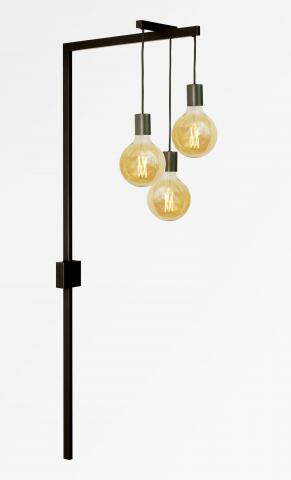 CALPE in brushed bronze with decorative golden bulbs