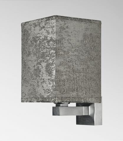 SPEOS in brushed bronze with lampshade Chinette ivoire (fabric from category 0)