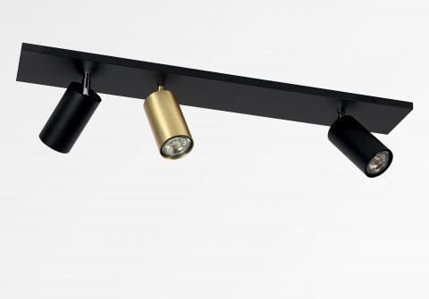 DEIMOS L2+1 in structured black and brushed brass (code 45)