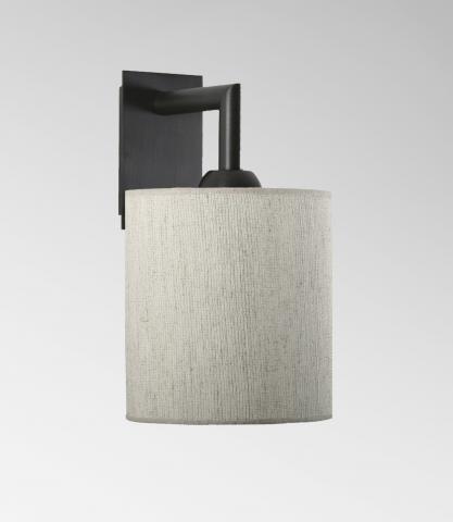 EDFOU 1 in brushed bronze with lampshade in Lin Naxos (fabric from category 2)