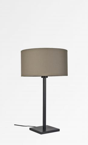 MENNA 2 in brushed bronze with lampshade in Coton Sépia (fabric from category 1)