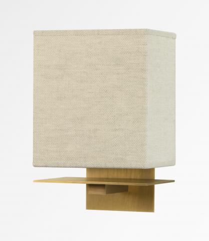 NAGANO in light bronze with lampshade in Lin Bergen (fabric from category 2)