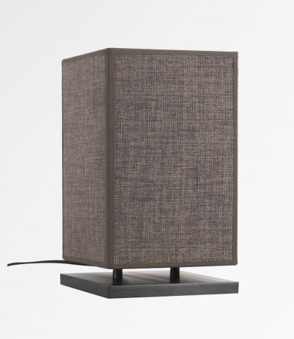NAOS 2 in brushed bronze with lampshade in Sami glaise (fabric from category 2)