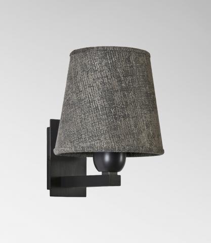 RAMOSE 1 in brushed bronze with lampshade in Trento basalte (fabric from category 3)