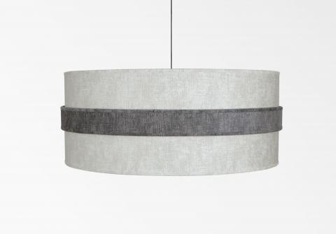 Lampshade TOUYA 70 in Trento ficelle (fabric from category 3) with ring in Trento lave