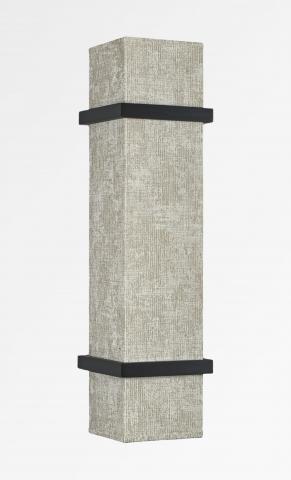 THOT 1 in brushed bronze with lampshade in Trento ficelle (fabric from category 3)