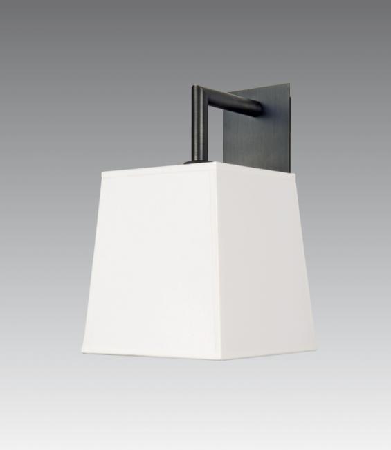 EDFOU 1 in brushed bronze with lampshade in Chinette ivoire (fabric from category 0)