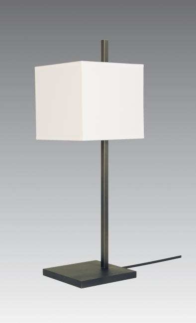 FARAS 2 in brushed bronze with lampshade in Chinette ivoire (fabric from category 0)
