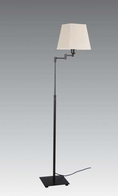 REKMARE in brushed bronze with lampshade in Lin Pirée (fabric from category 2)