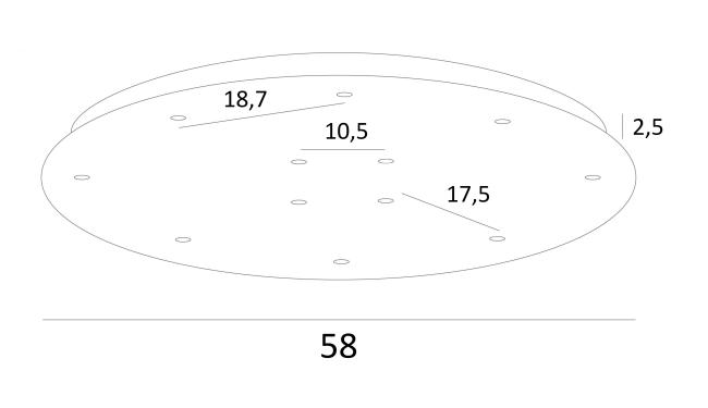 Ceiling base 12 o58