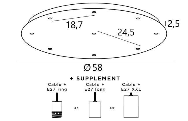 Ceiling base 9 o58