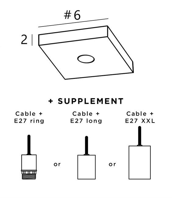Ceiling base SQUARE 1