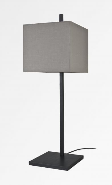 FARAS 2 in brushed bronze with lampshade in Coton gris (fabric from category 1)