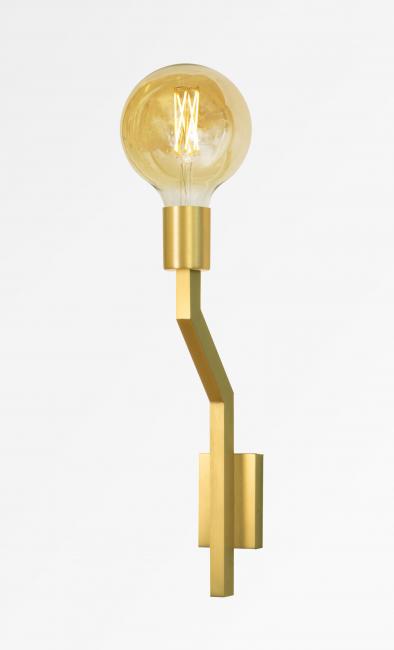 LECCE L (option) in brushed brass with a decorative bulb
