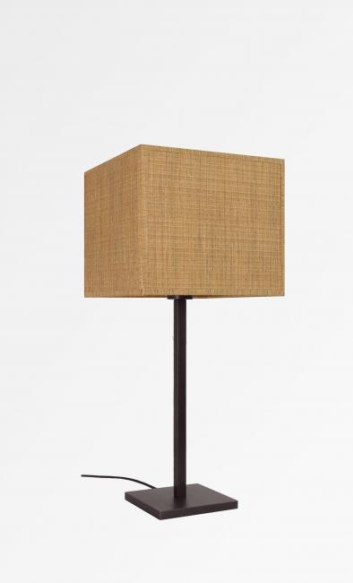 MENNA 2 in brushed bronze with lampshade in Turda abricot (fabric from category 3)