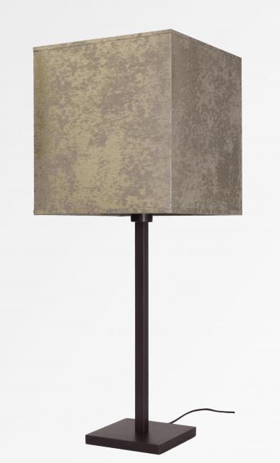 MENNA 3 in brushed bronze with square lampshade in Gabala caramel (fabric from category 3)