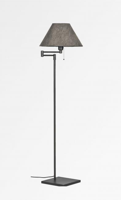 NEKAO in brushed bronze with lampshade in Trento lave (fabric from category 3)