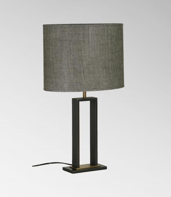 PENOUT 1 in brushed and light bronze (code 98) with lampshade in Kanak écorce (fabric from category 4)