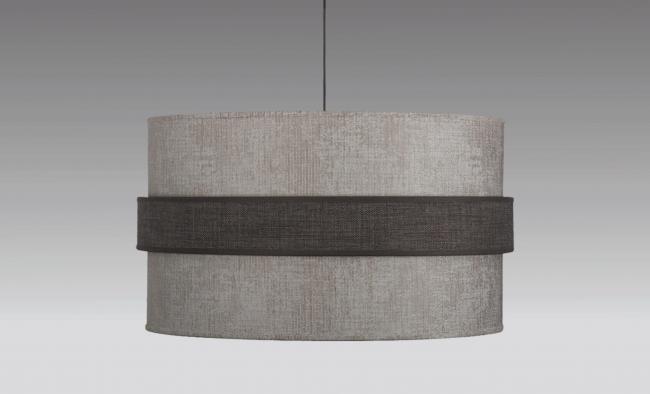 Lampshade TOUYA 35 in Trento ficelle with ring in Sami glaise (fabric from category 3)