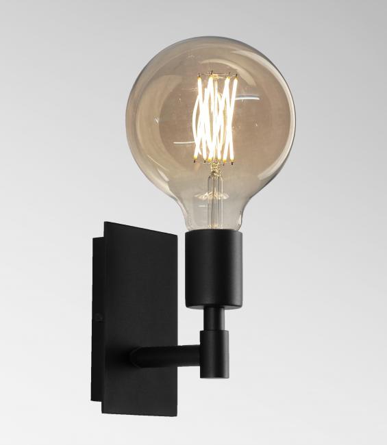 SAHOURE L in structured black for decorative bulb