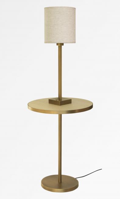 TABELLA in light bronze with lampshade in Lin Bergen (fabric from category 2)