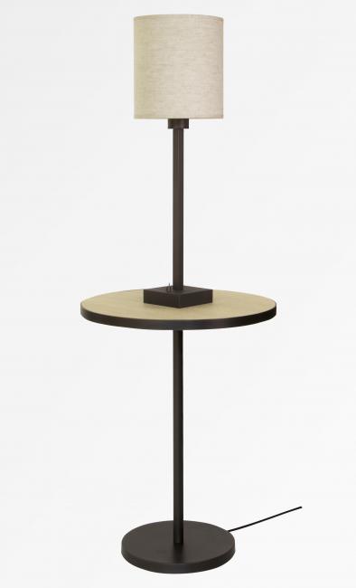 TABELLA in brushed bronze with lampshade in Lin Bergen (fabric from category 2)