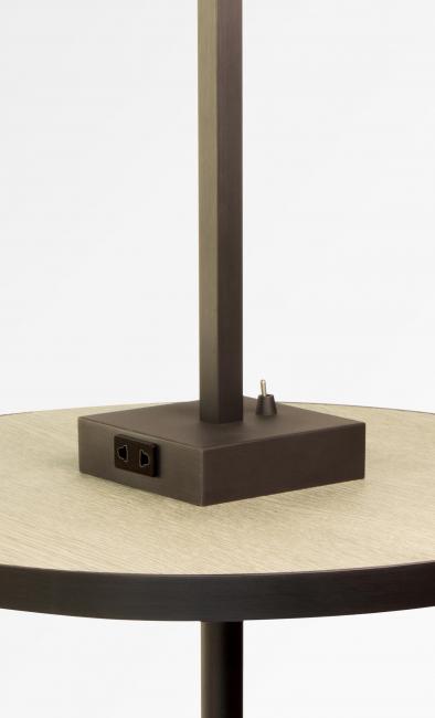 TABELLA in brushed bronze with socket outlet for CE plug