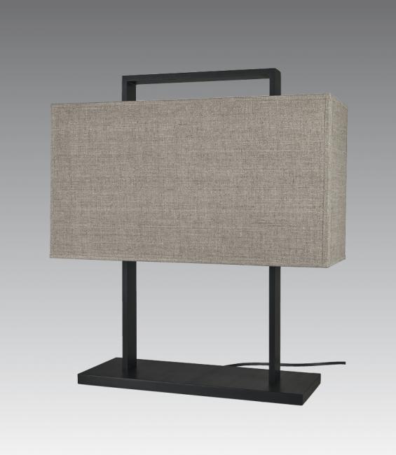 MANDOULIS in brushed bronze with lampshade in Lin Pompéï (fabric from category 2)